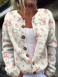 Evanthea™ | Suéter Cardigan de Estampado Floral Vintage