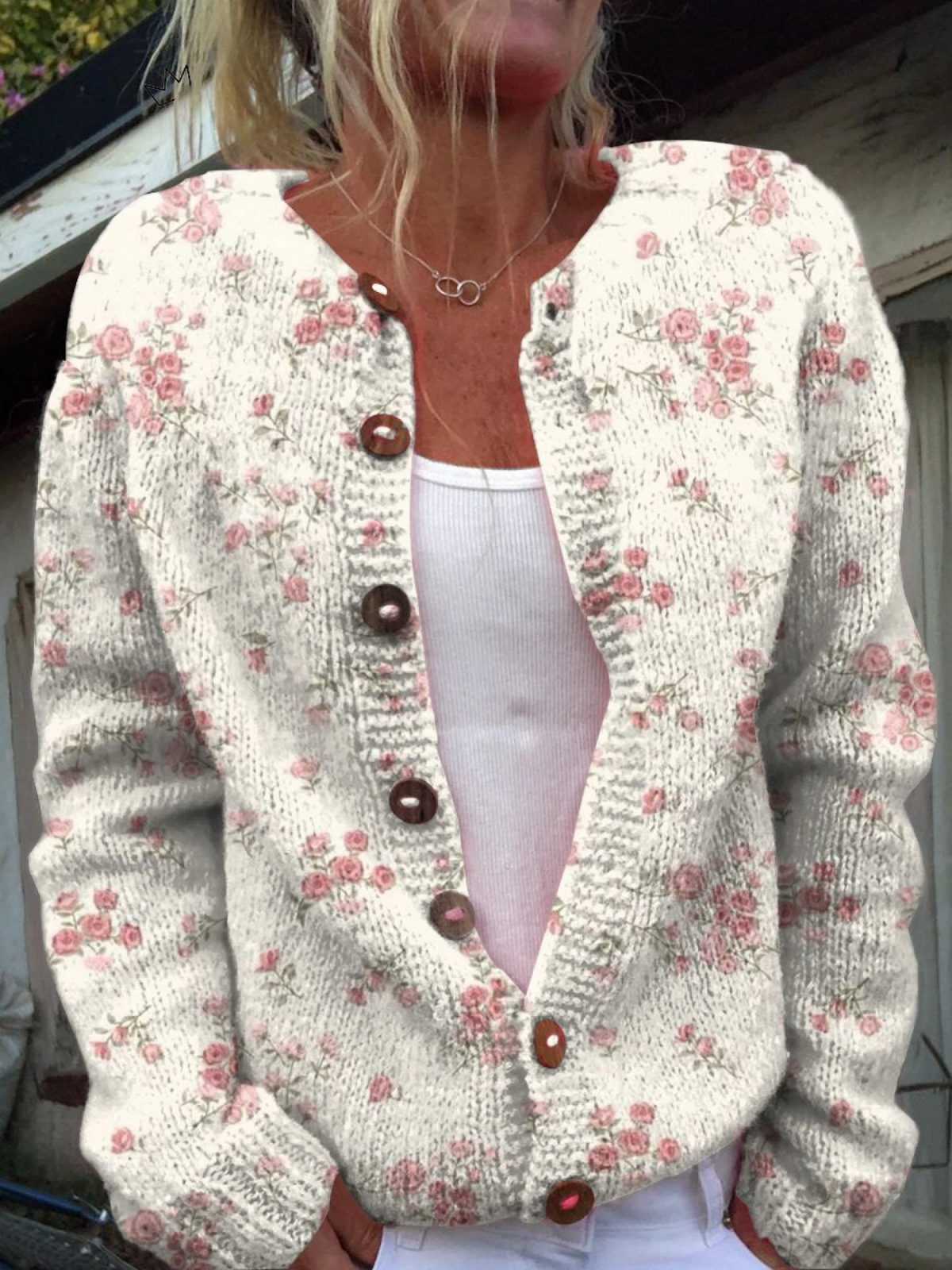 Evanthea™ | Suéter Cardigan de Estampado Floral Vintage