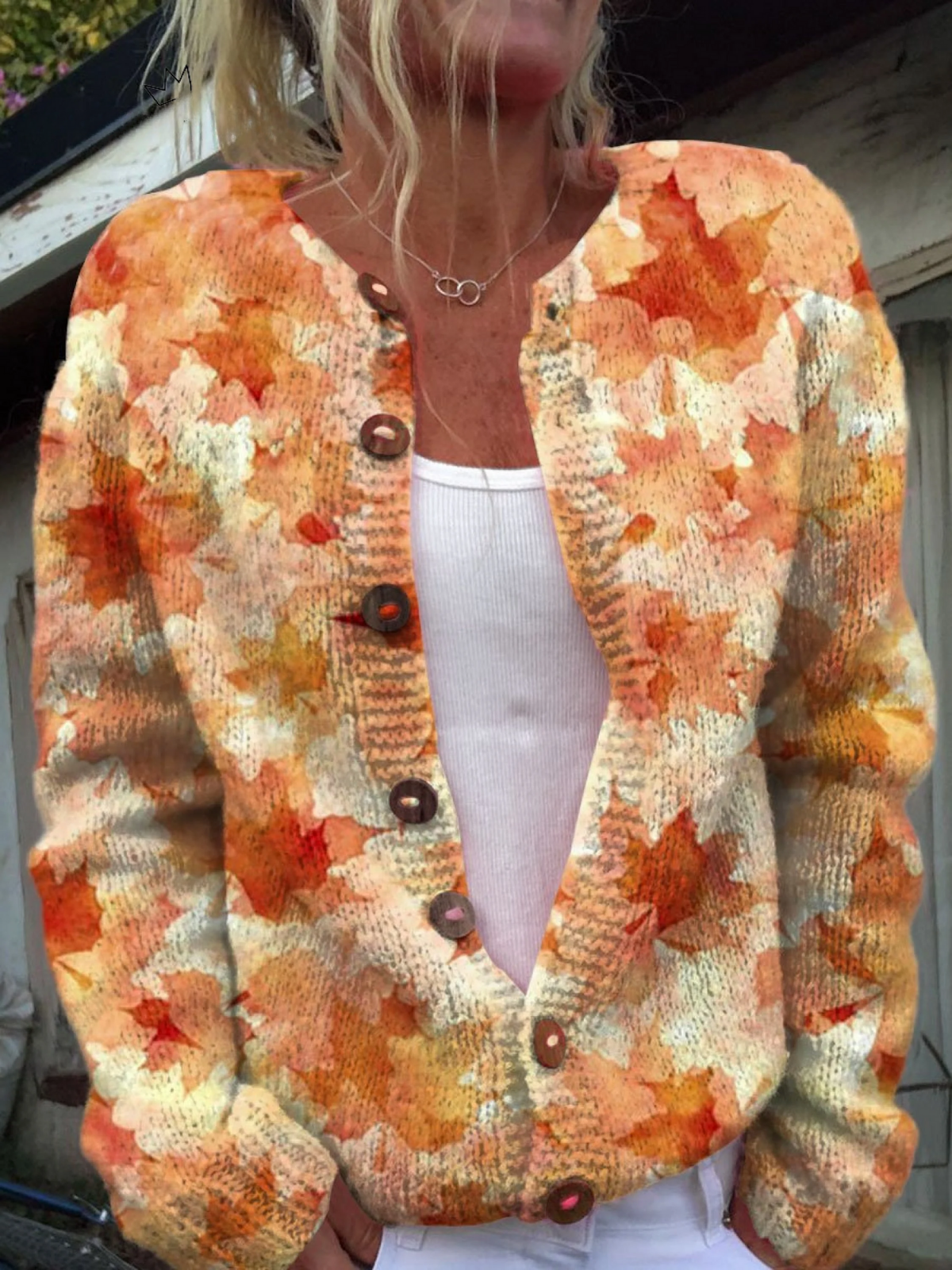 Briarwood™ | Suéter Cardigan de Estampado Vintage