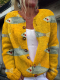 Anouk™ | Suéter Cardigan de Estampado Vintage