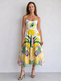 Zephyrelle | Vestido Midi con Estampado Geométrico de León