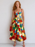Xandria | Vestido Midi con Estampado de Lunares