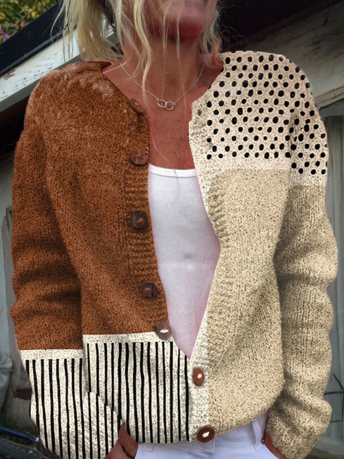 Eloise™ | Suéter Cardigan de Estampado Vintage