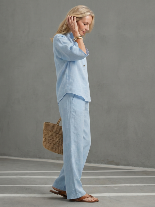 Amity™ | Conjunto túnica botones y pantalón recto