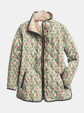 Aveline | Vintage Floral Art Print Quilted Jacket