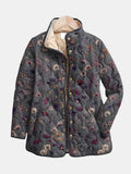 Niva | Vintage Floral Print Quilted Jacket
