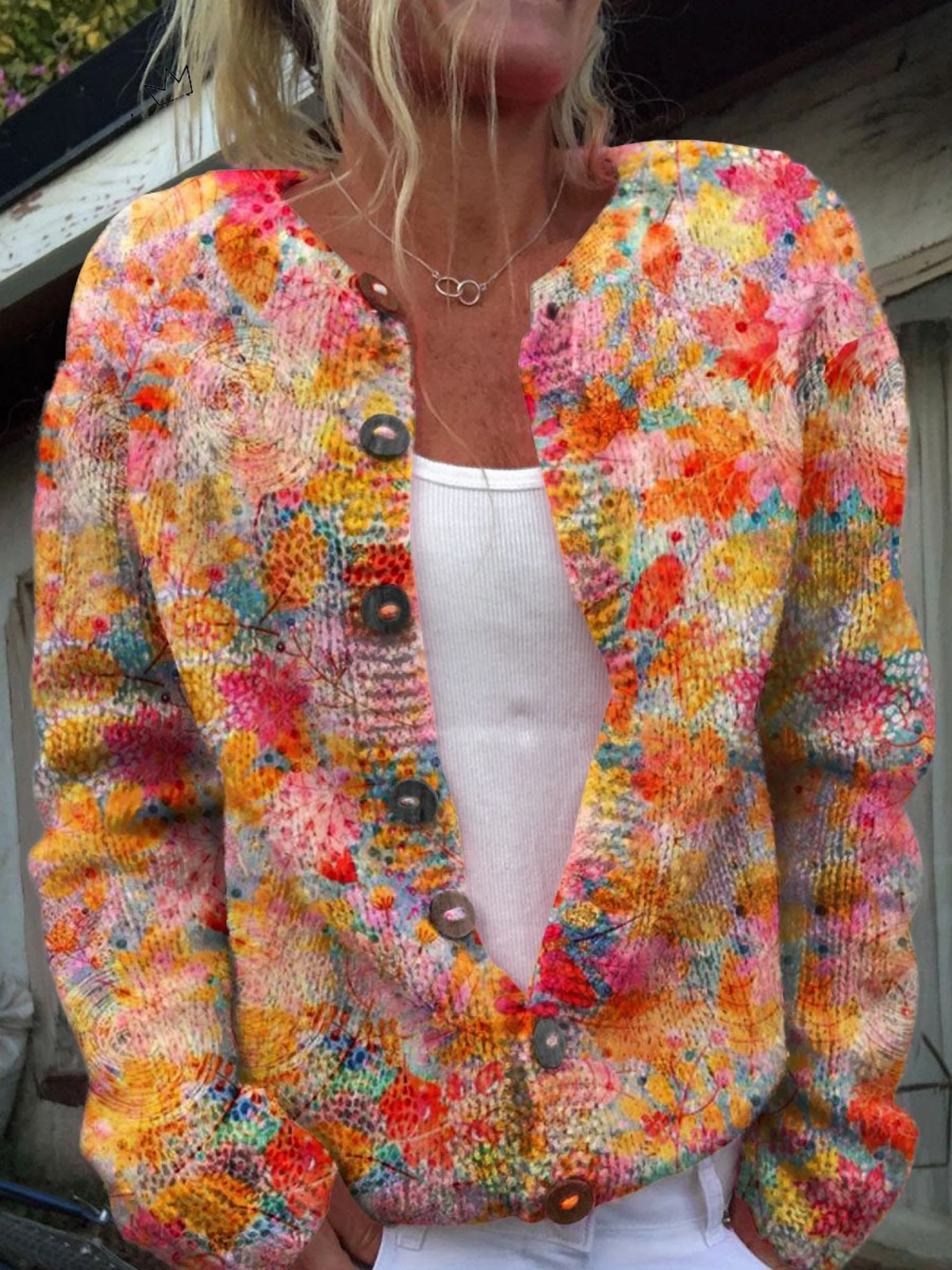 Helena™ | Suéter Cardigan de Estampado Vintage