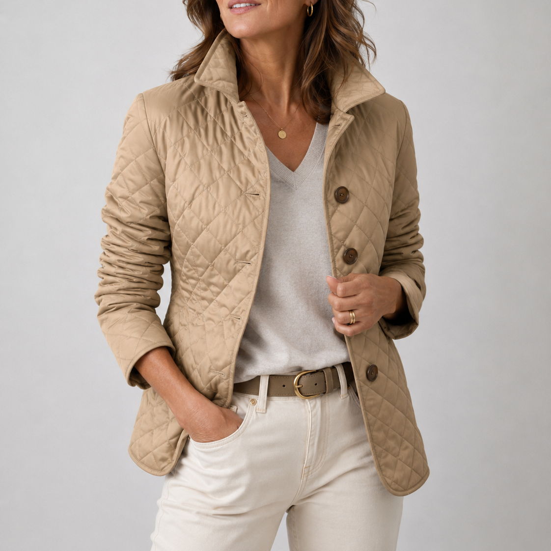 Marina | Chaqueta acolchada ligera con cuello alto