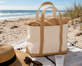 Bolsa de Playa de Lona – Tote con Cremallera para Mujeres