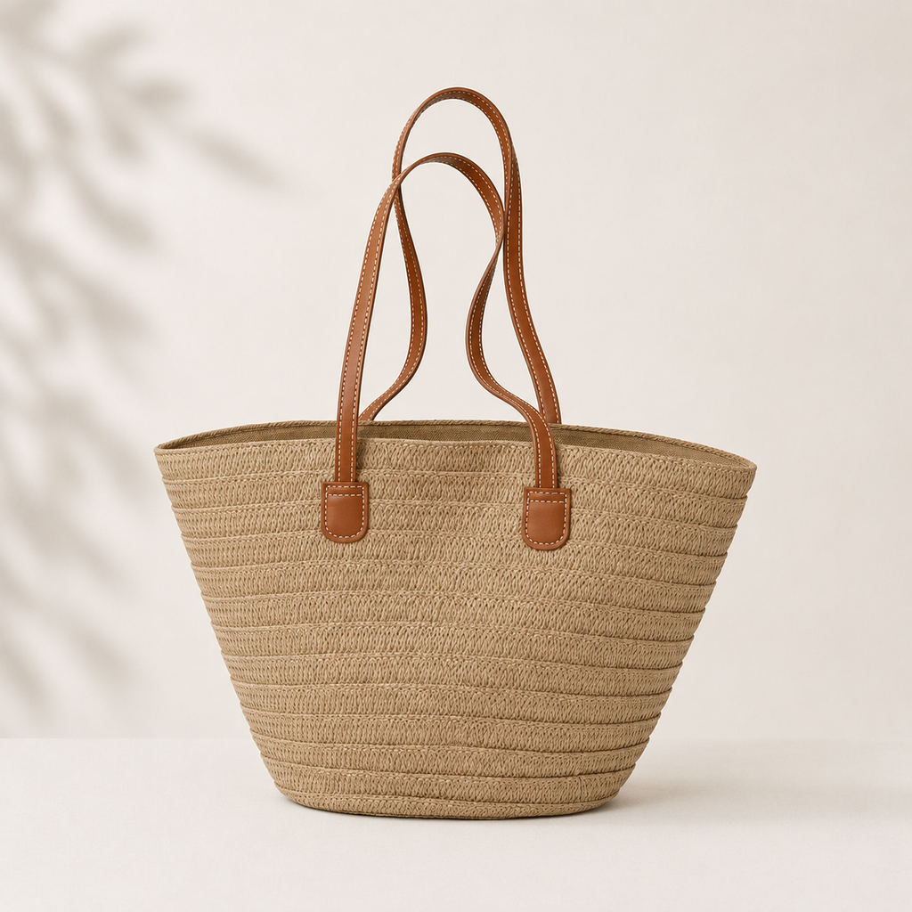 El Estelle™ | Tote de Mercado Clásico Tejido a Mano