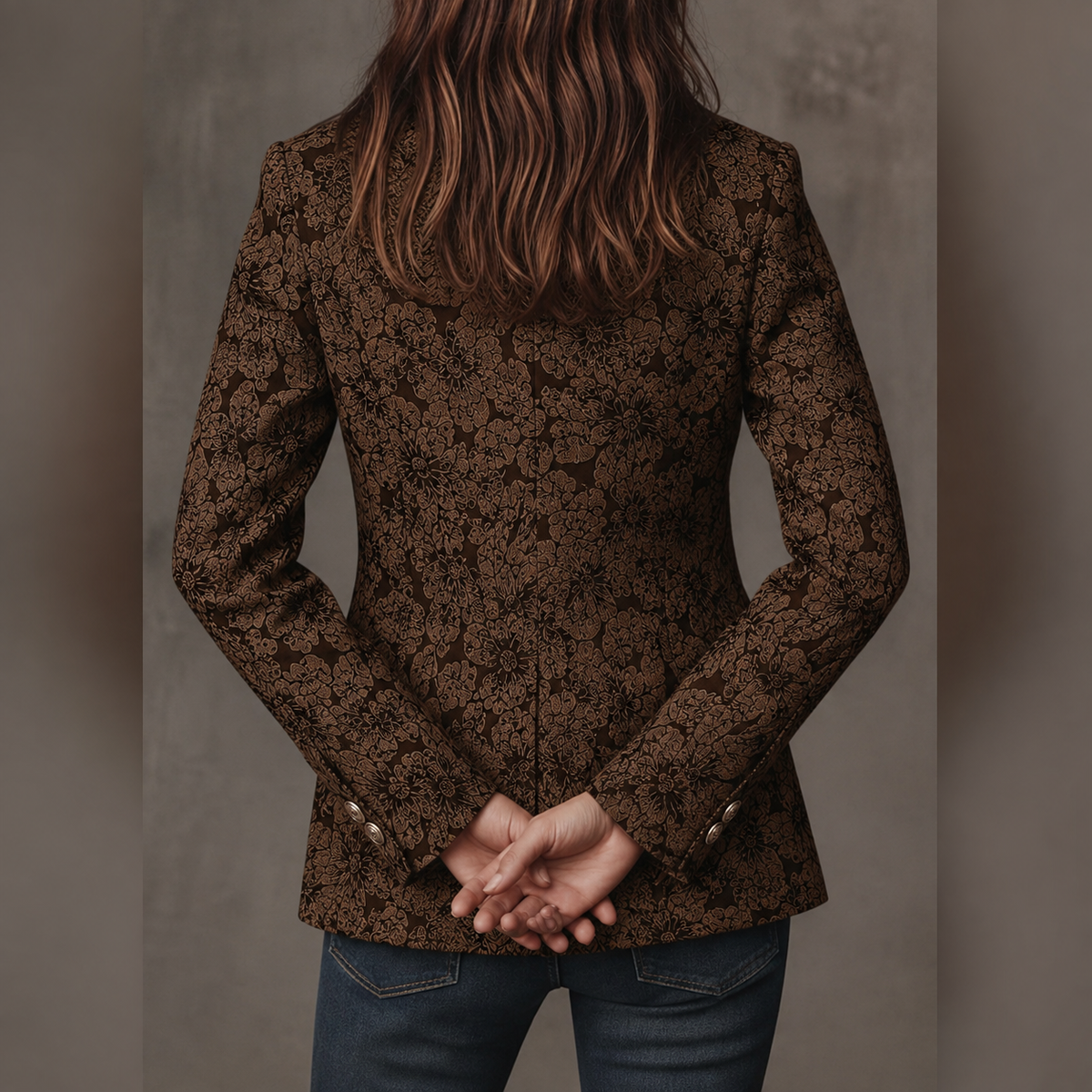 Hélène – Blazer entallado con motivo de jacquard