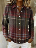 Eleanor | Cardigan de Tricô com Estampa Xadrez Clássica