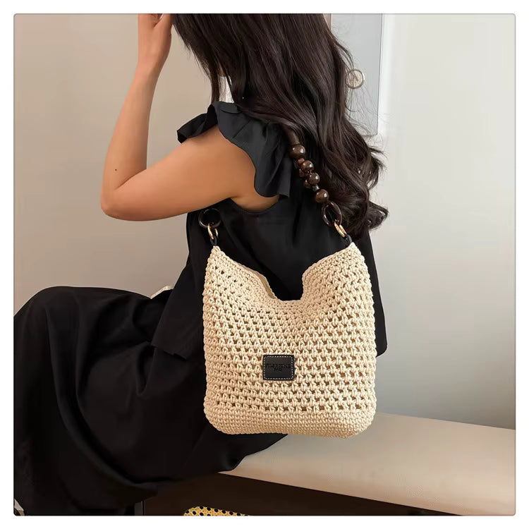 Petra™ | El Bolso de Hombro de Perlas de Madera