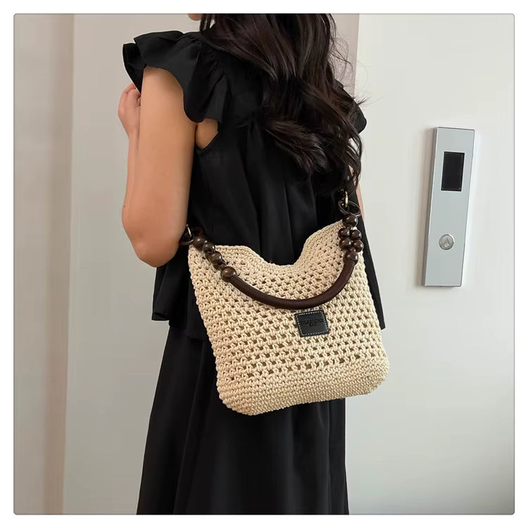 Petra™ | El Bolso de Hombro de Perlas de Madera