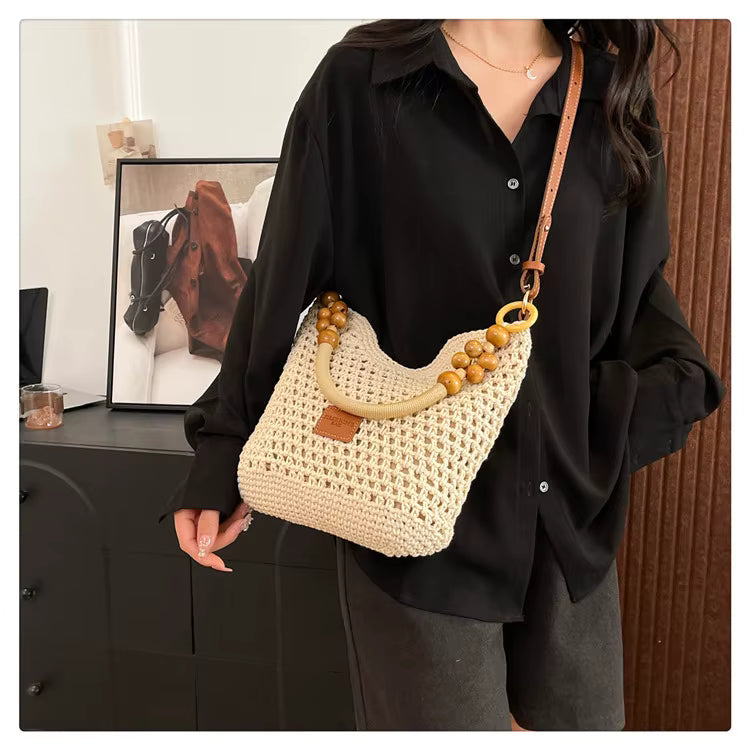 Petra™ | El Bolso de Hombro de Perlas de Madera