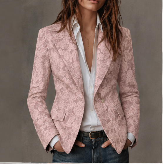 Hélène – Blazer entallado con motivo de jacquard