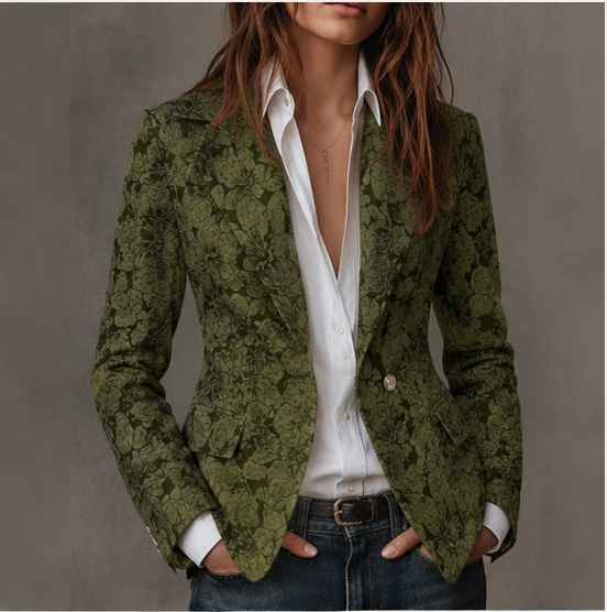 Hélène – Blazer entallado con motivo de jacquard