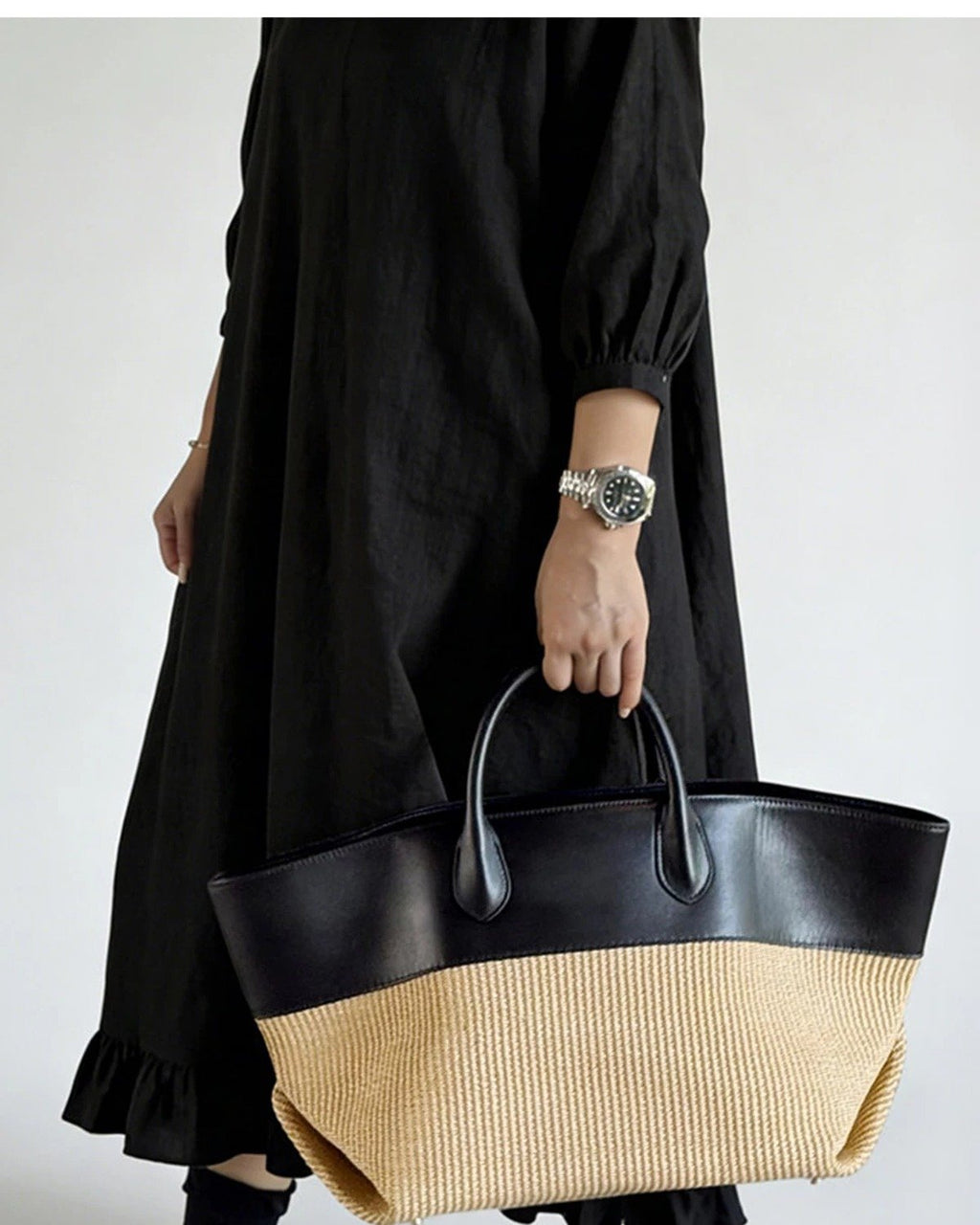 La Bolsa Tote Woven de Colorblock
