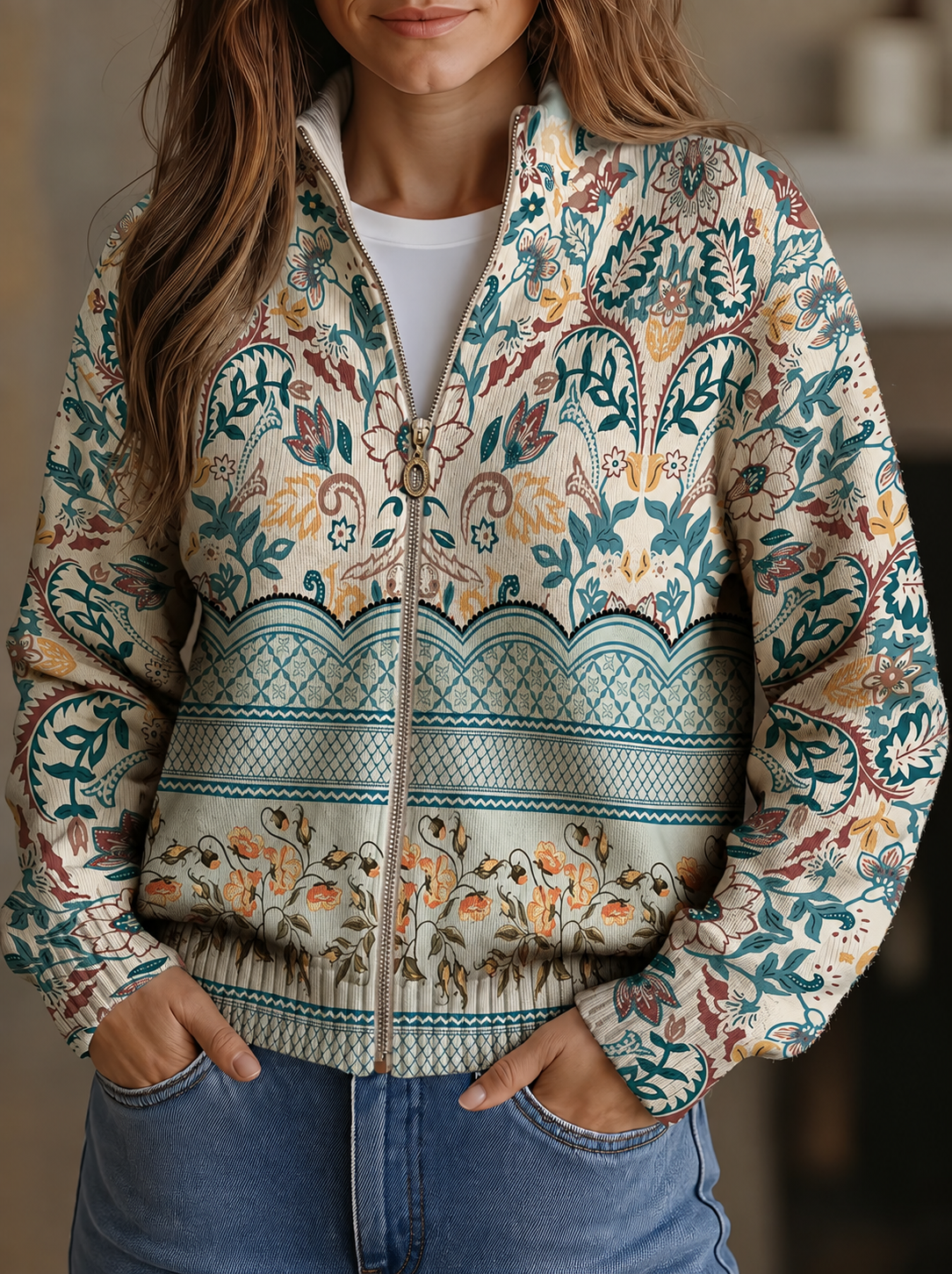 Sybilla™ | Vintage Floral Botanical Edge Print