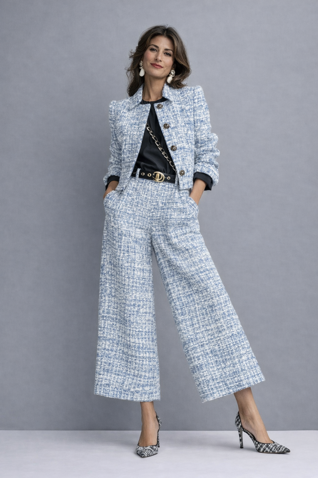 Milena | Traje de dos piezas de tweed para mujer