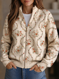 Persephone™ | Impresión de Crema con Elegante Enredadera Floral