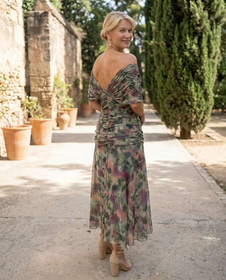VESTIDO ELEGANTE CON ESCOTE EN V