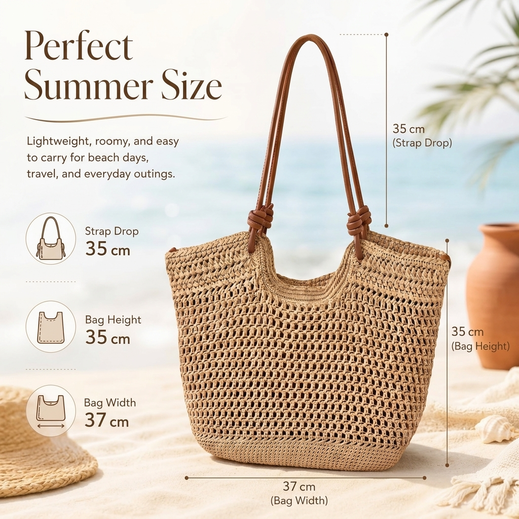Clare | Tote de Playa de Crochet