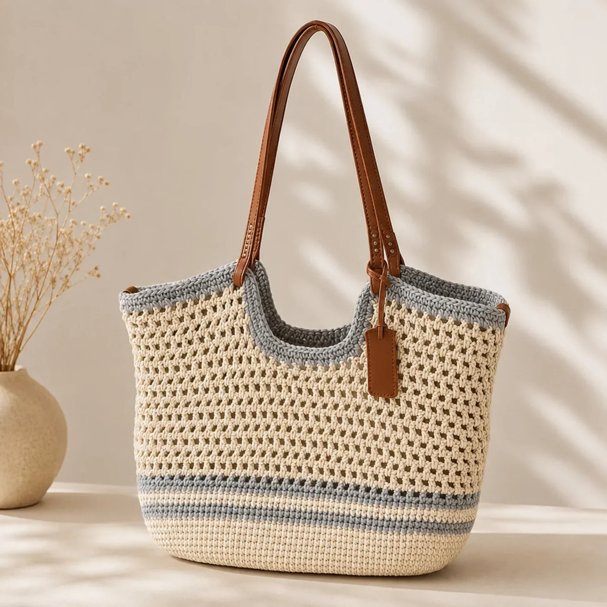 Clare Two-Tone | Bolsa Tote Tejida a Mano