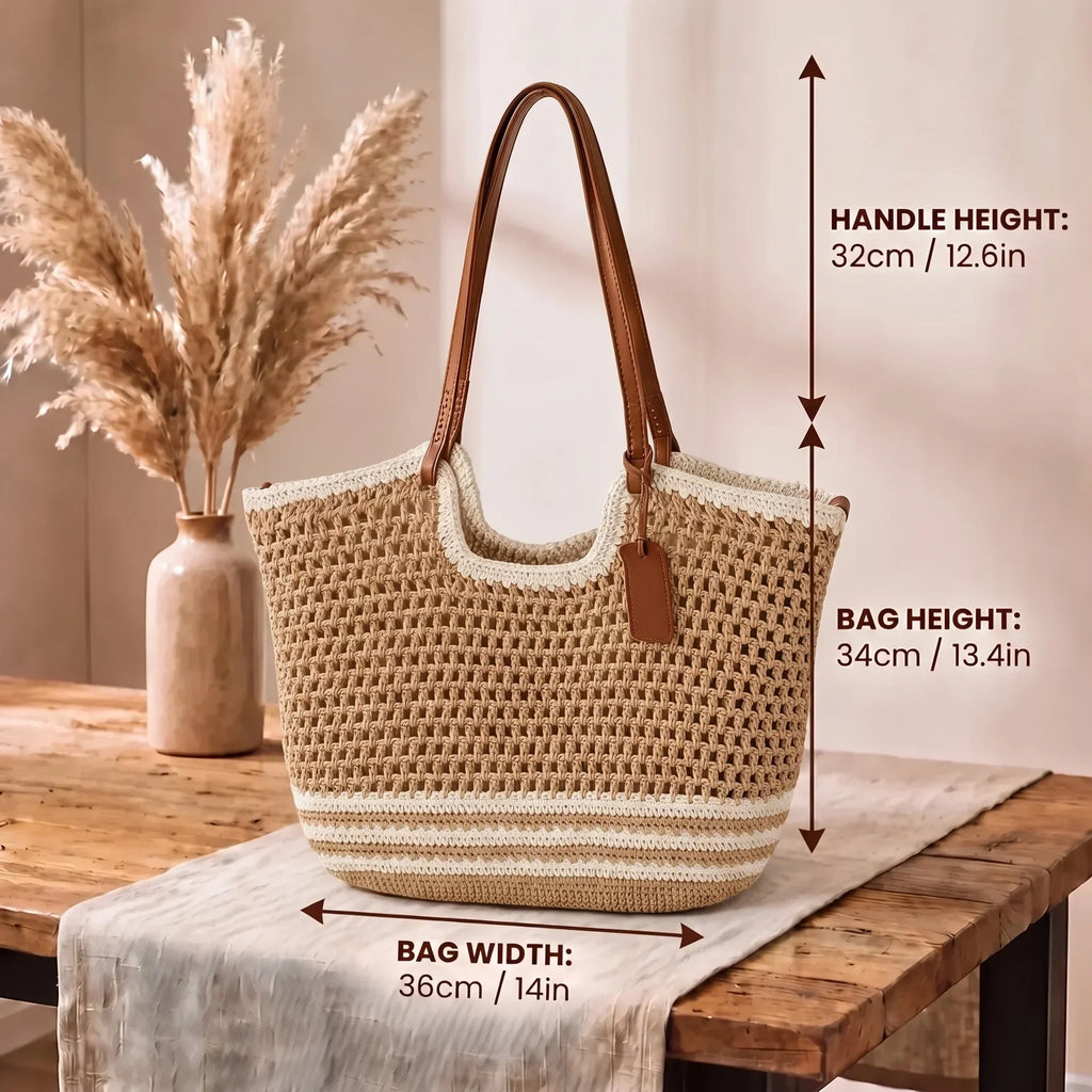 Clare Two-Tone | Bolsa Tote Tejida a Mano