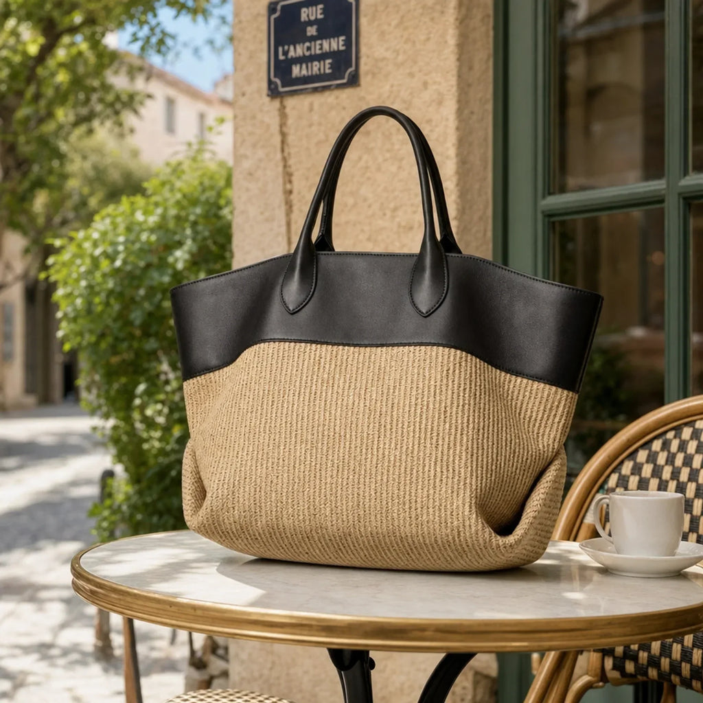 La Bolsa Tote Woven de Colorblock