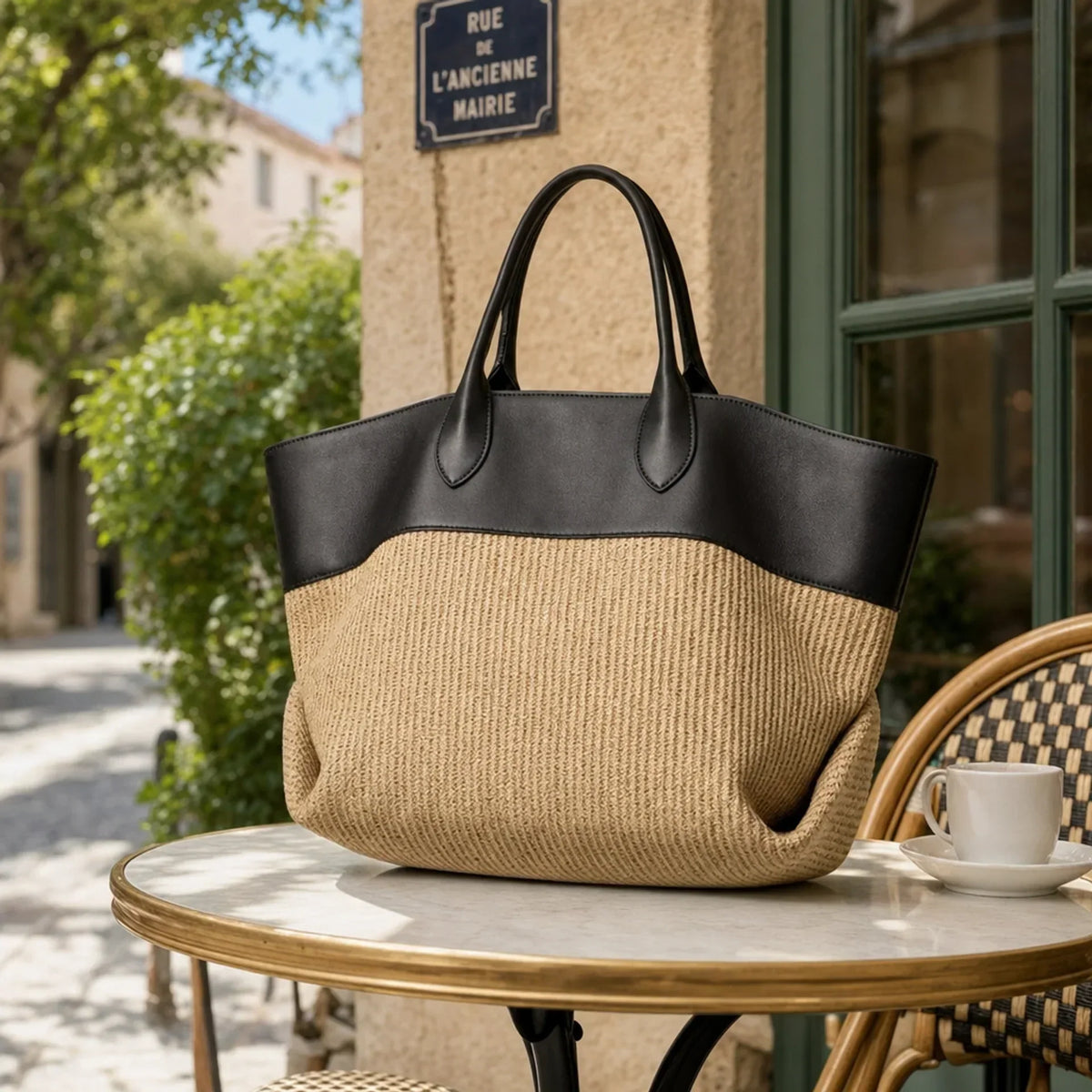 La Bolsa Tote Woven de Colorblock