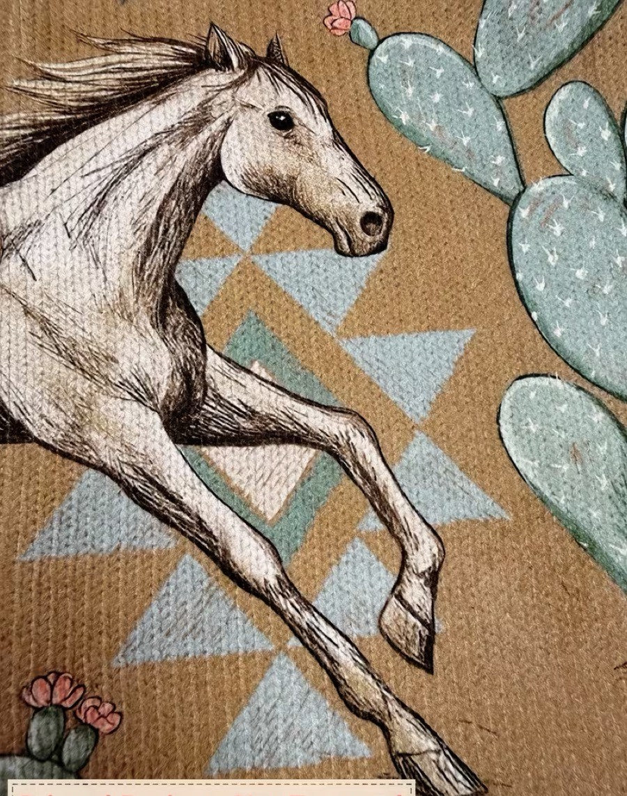 Perpetua™ | Cárdigan con cremallera de caballo del desierto y diseño de cactus