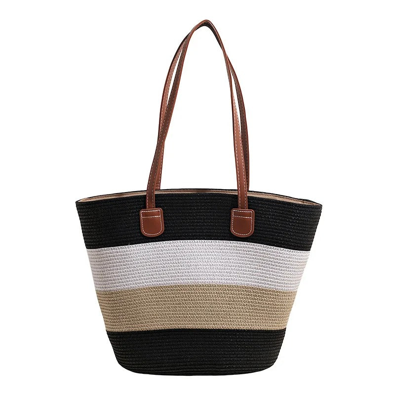Cora™ | La Tote de Paja Tejida Colorida