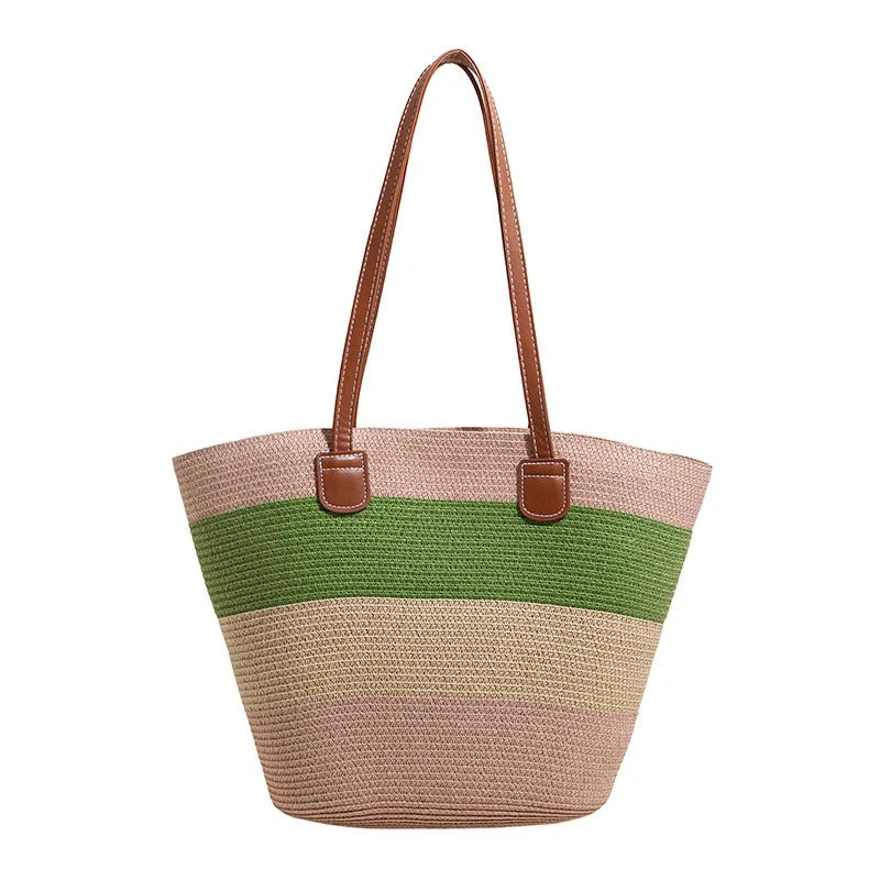 Cora™ | La Tote de Paja Tejida Colorida