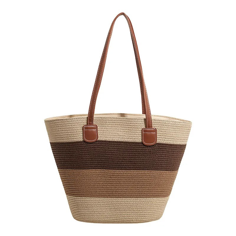 Cora™ | La Tote de Paja Tejida Colorida