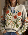 Wrenna™ | Cárdigan de cremallera con estampado de flores silvestres
